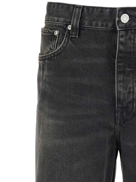 Blugi Won Hundred Black Jeans With Belt Loops In Denim Man Black Barbati (BM 18970938) 3