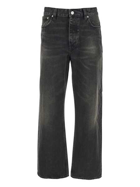 Blugi Won Hundred Black Jeans With Belt Loops In Denim Man Black Barbati (BM 18970938) 1