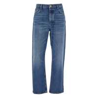 Blugi Blue Jeans With Belt Loops In Denim Man Barbati