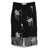 ROHE Black Skirt With All-Over Embellishment And Rear Single Vent In Silk Blend Woman Black