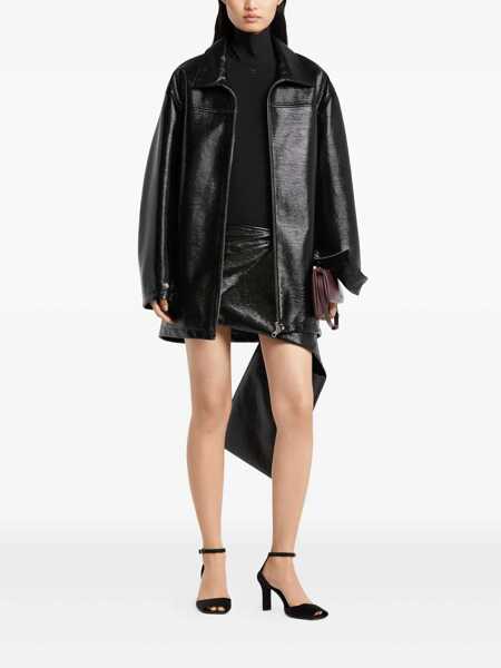 Bomber jacket COURRGES Courrges Vinyl Bomber Jacket Black Femei (BM 18971121) 2
