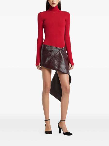 Fuste COURRGES Courrges Fold Vinyl Mini Skirt Red Femei (BM 18971124) 2