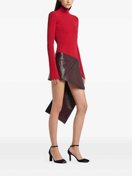 Fuste COURRGES Courrges Fold Vinyl Mini Skirt Red Femei (BM 18971124) 3