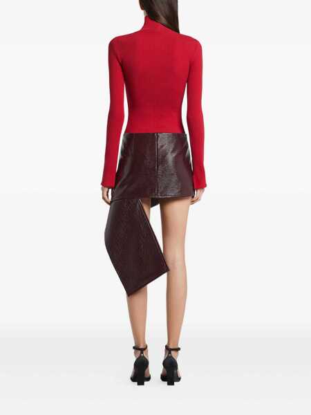 Fuste COURRGES Courrges Fold Vinyl Mini Skirt Red Femei (BM 18971124) 4