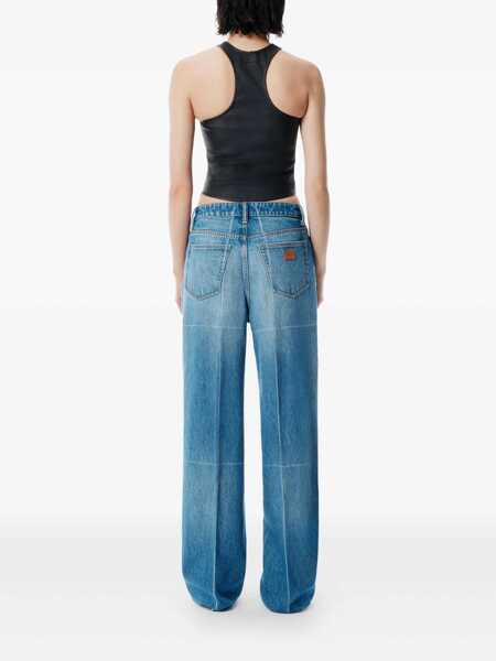 Blugi Alexander Wang Alexander Wang Blue Cotton Jeans VINTAGE MARBLED BLUE Femei (BM 18971175) 3