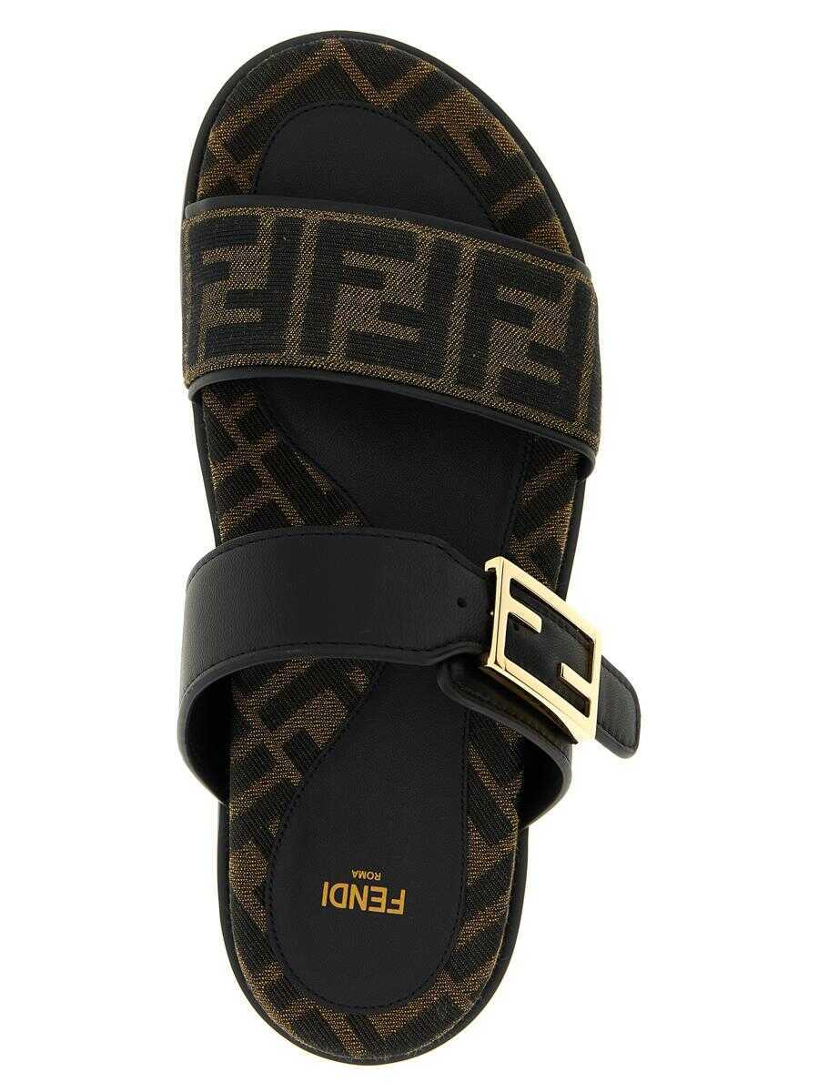 Sandale Fendi Fendi Fendi Feel Slides BROWN Femei (BM 18972021) 4