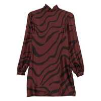 Rochii Raquel Diniz Mini Dress With Wave Print And High Neck Femei