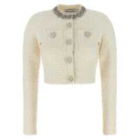 Cardigane Self-Portrait 'Cream Textured Knit' Cardigan Femei