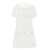 Self-Portrait White Mini Dress With Jewel Buttons And All-Over Check Motif In Tech Fabric Woman WHITE