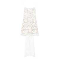 Rochii White Sleeveless Mini Dress With Floral Lace Embroidery And Scallop Hem In Cotton Blend Woman Femei