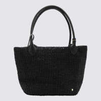 Genti de mana Helen Kaminski Black Raffia Top Handle Bag Femei