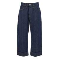 Blugi 'Brooklyn' Blue Jeans With Logo Patch On The Rear And Turn-Up Hem In Denim Woman Femei