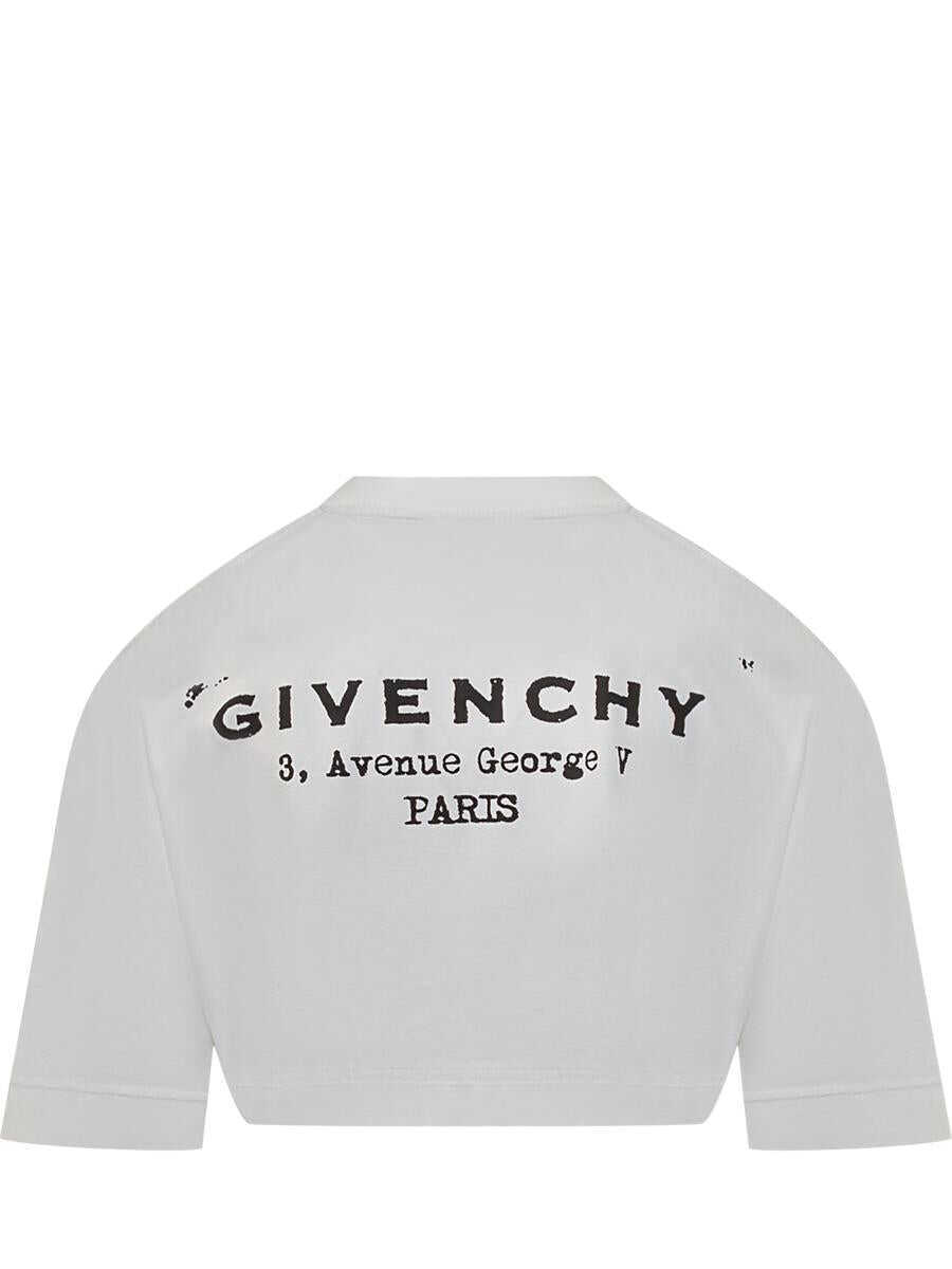Tricouri Givenchy Givenchy Givenchy White Cropped T-Shirt WHITE Femei (BM 18972759) 2