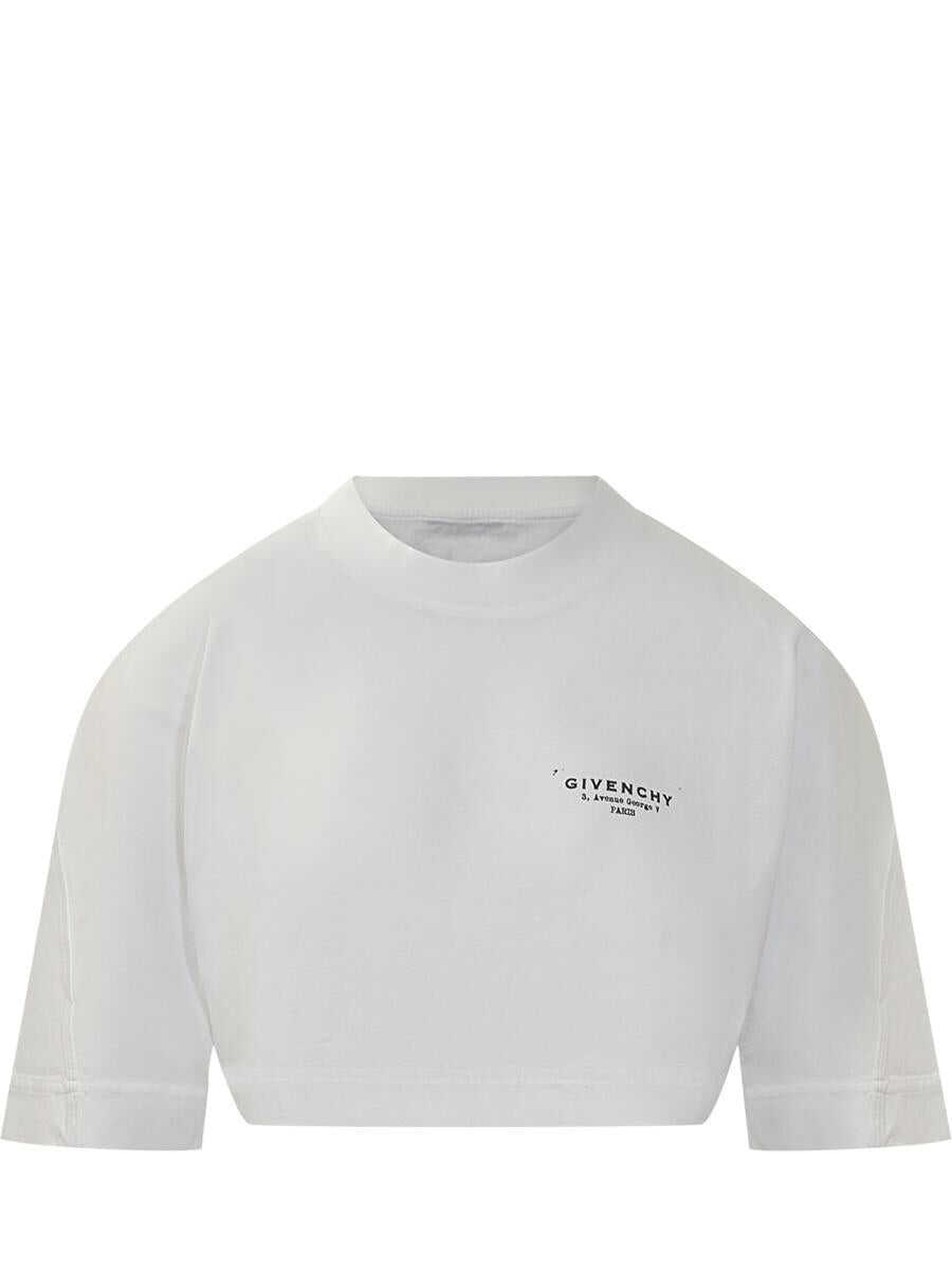Tricouri Givenchy Givenchy Givenchy White Cropped T-Shirt WHITE Femei (BM 18972759) 1