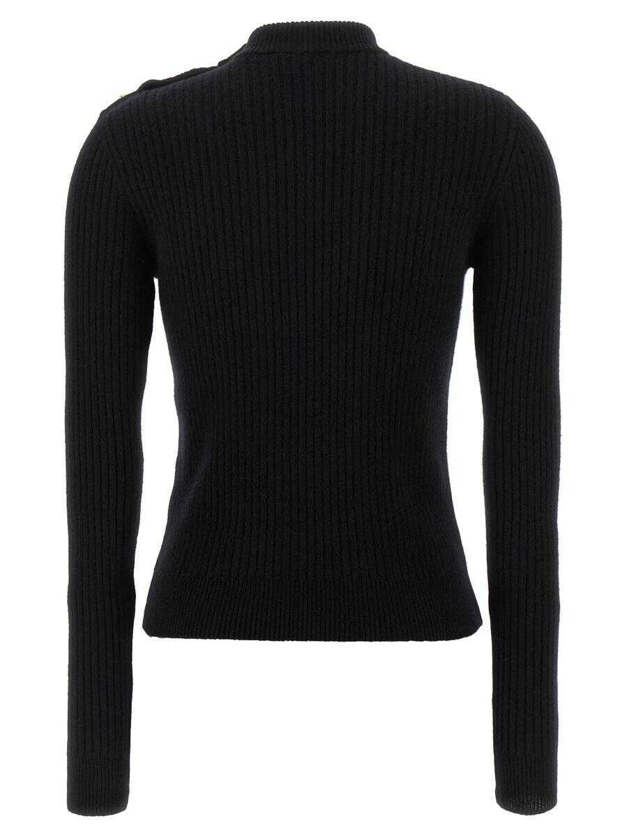 Pulovere Balmain Balmain Ribbed Sweater Black Femei (BM 18973266) 2