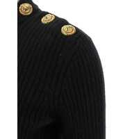 Pulovere Dama - Pulovere Balmain Balmain Ribbed Sweater Black Femei (BM 18973266) - B-mall.ro