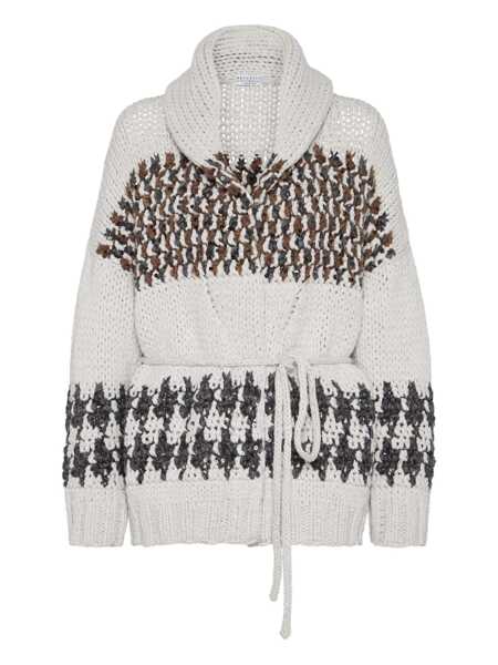 Cardigane Brunello Cucinelli Brunello Cucinelli Opera Prince Of Wales Cardigan MULTICOLOR Femei (BM 18974103) 1