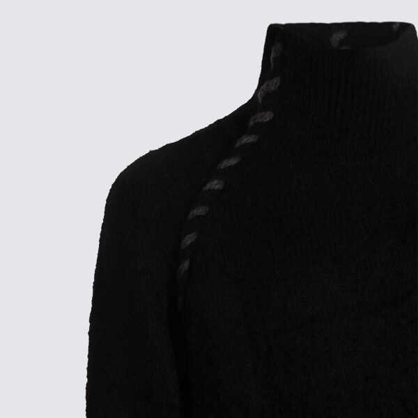Pulovere Thom / Krom Thom Krom Black Wool Knitwear Black Barbati (BM 18974193) 3