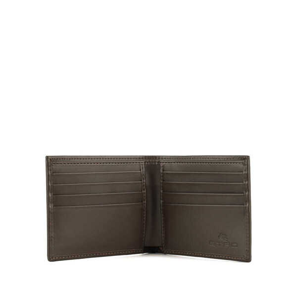 Portofele ETRO Etro Etro Essential Jacquard Wallet BROWN Barbati (BM 18974247) 2