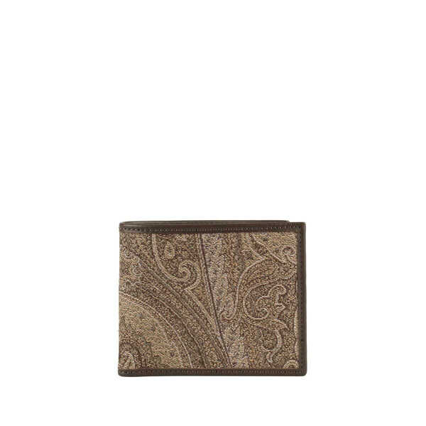 Portofele ETRO Etro Etro Essential Jacquard Wallet BROWN Barbati (BM 18974247) 1