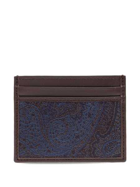 Portofele ETRO Etro Etro Essential Card Holder In Jacquard BROWN Barbati (BM 18974253) 2