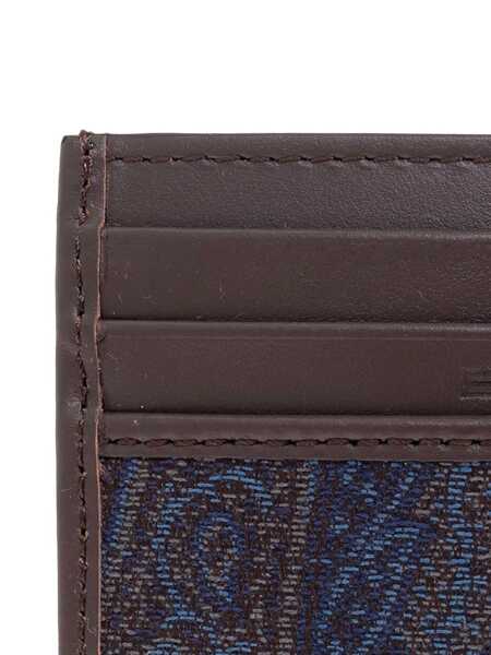 Portofele ETRO Etro Etro Essential Card Holder In Jacquard BROWN Barbati (BM 18974253) 3