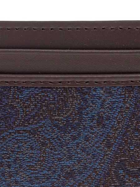 Portofele ETRO Etro Etro Essential Card Holder In Jacquard BROWN Barbati (BM 18974253) 4