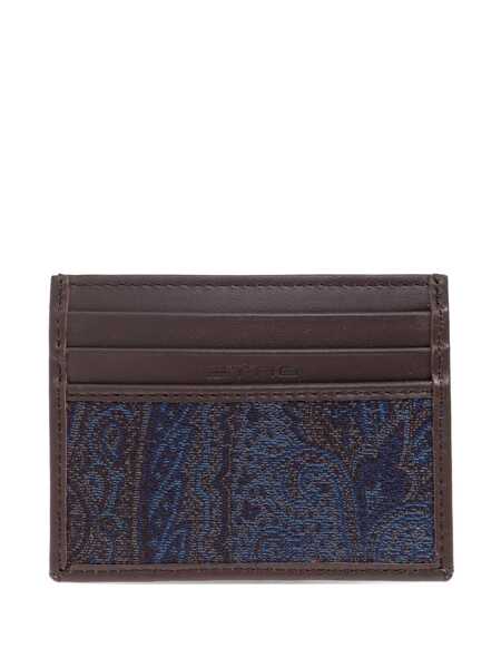 Portofele ETRO Etro Etro Essential Card Holder In Jacquard BROWN Barbati (BM 18974253) 1