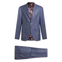 Costume Etro Check Blue Wool Blend Dress Barbati