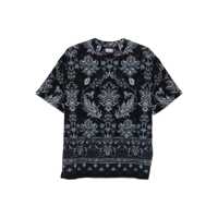 Tricouri Etro Blue T-Shirt In Cotton With Floral Print Barbati