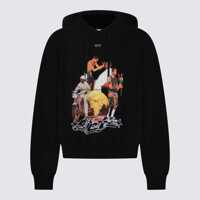 Pulovere Off-White Black Cotton Sweatshirt Barbati