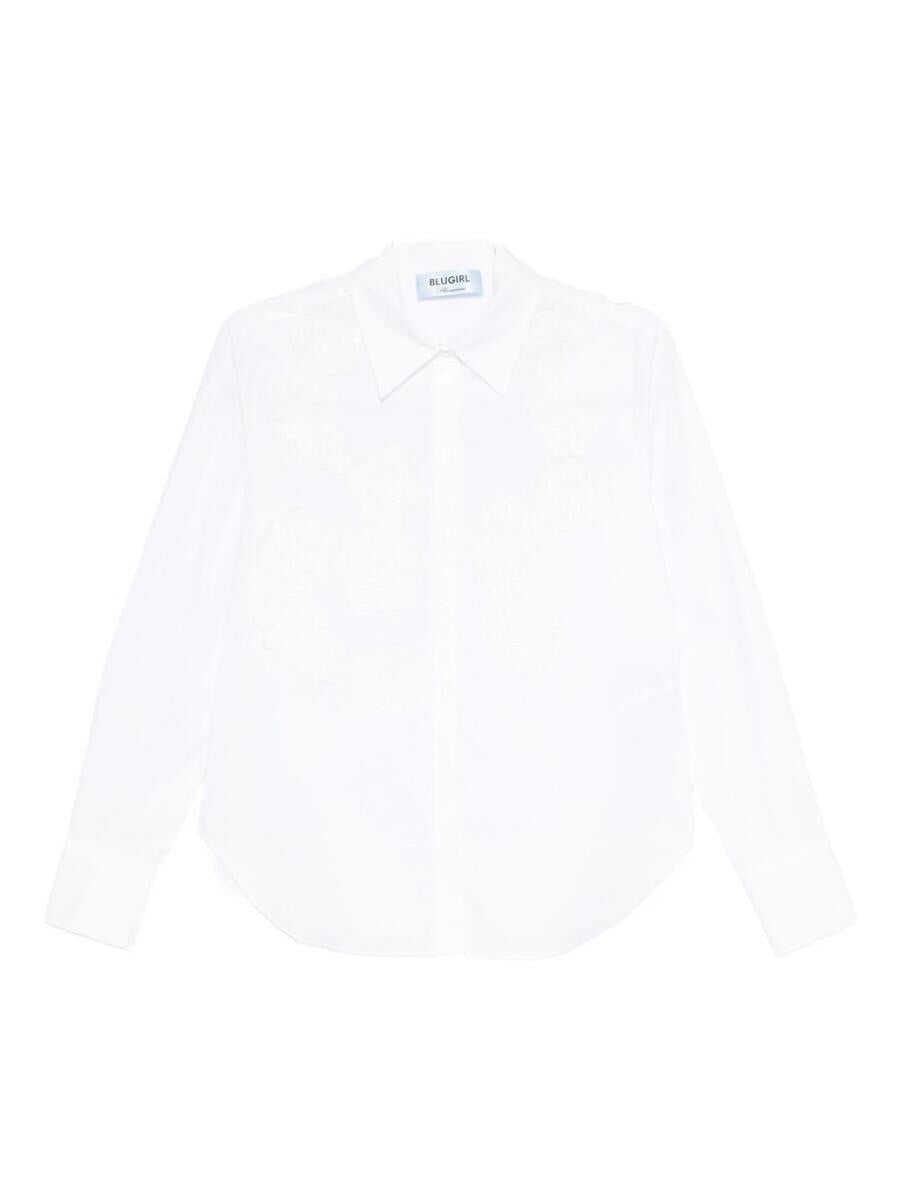 Camasi Blumarine Blumarine Cotton Shirt WHITE Femei (BM 18974667) 1