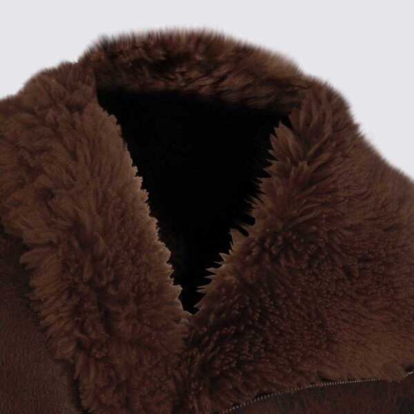 Geci Rick Owens Rick Owens Brown Hollywood Leather Jacket DARKDUST Barbati (BM 18974679) 4