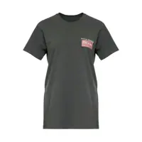 Tricouri Black Crewneck T-Shirt With Logo Print On The Front In Cotton Woman Femei