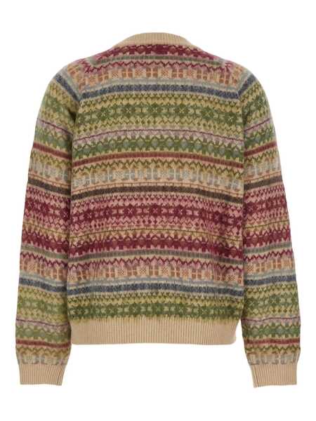 Pulovere Semicouture Multicolor Knit Crewneck Sweater With Striped Motif In Wool Blend Woman MULTICOLOR Femei (BM 18974787) 2