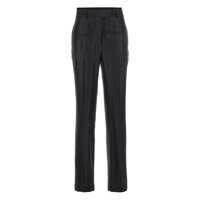 Pantaloni casual Black Pants With Belt Loops In Wool Blend Woman Femei