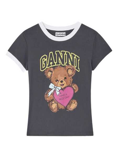 Topuri Ganni Ganni T-Shirts And Polos Black Femei (BM 18974943) 1