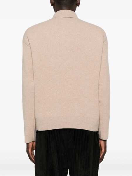 Tricouri Polo JACQUEMUS Beige Sweater With Polo Collar And Ribbed Details In Wool Man Beige Barbati (BM 18974958) 4