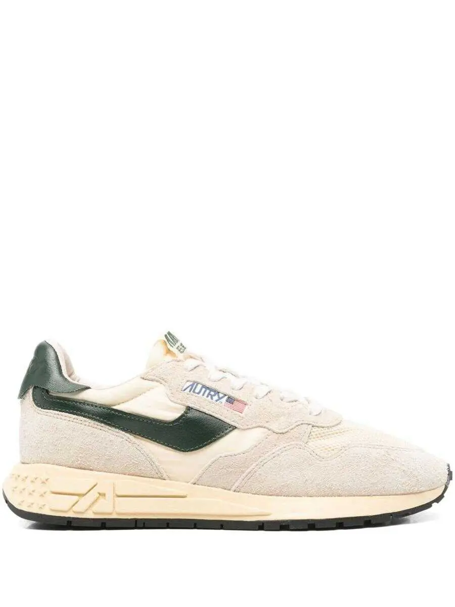 Sneakers AUTRY Autry Medalist Sneakers In Beige And Dark Green With Suede Inserts Beige Barbati (BM 18975312) 1
