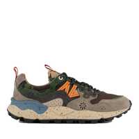 Sneakers Flower Mountain Yamano 3 Uni Dark Grey And Brown Suede And Fabric Sneakers Barbati