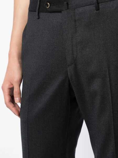 Pantaloni casual PT TORINO SLIM, Flat Front, Diagonal Pockets, Unfinished Gray Barbati (BM 18975489) 5