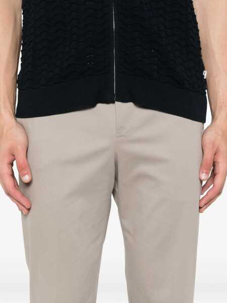 Pantaloni casual PT TORINO MASTER, Flat Front, Diagonal Pockets, Flap Back Pockets, Turn-Up Beige Barbati (BM 18975492) 5