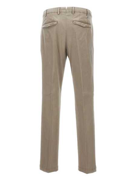 Pantaloni casual PT TORINO MASTER, 1 Pleat, Diagonal Pockets, Flap Back Pockets, Turn-Up Beige Barbati (BM 18975495) 2