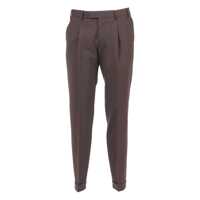 Pantaloni casual MASTER, 1 Pleat, Diagonal Pockets, Flap Back Pockets, Turn-Up Barbati