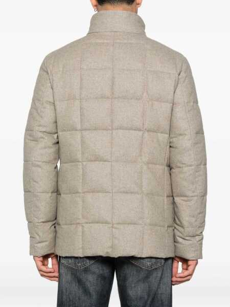 Geci de iarna Fay DOWN JACKET DB FRONT Beige Barbati (BM 18975675) 4