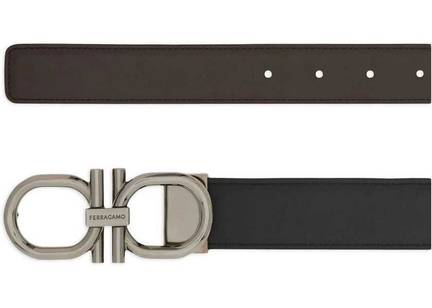 Curele Ferragamo Reversible Gancini Belt DARK BROWN Barbati (BM 18975742) 2