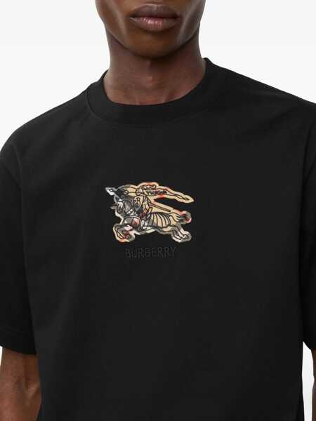 Tricouri Burberry Ribbed crew-neck T-Shirt BLACK Barbati (BM 18975763) 2