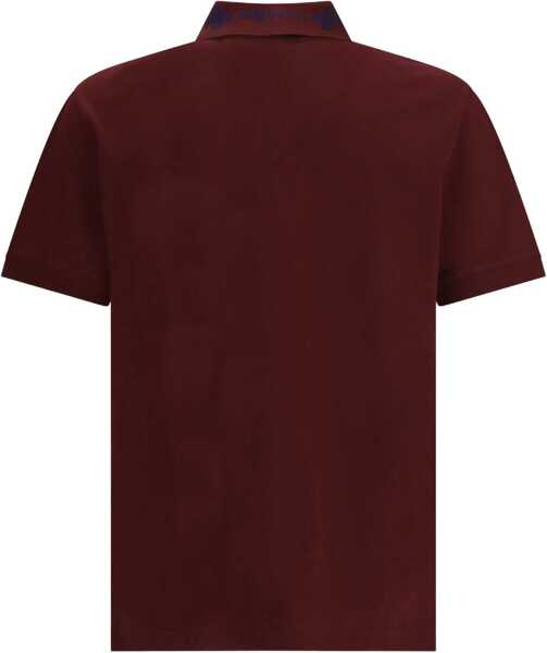 Tricouri Polo Alexander McQueen Polo with striped detail BORDEAUX Barbati (BM 18975787) 2