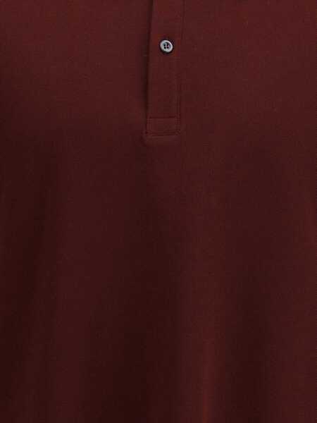 Tricouri Polo Alexander McQueen Polo with striped detail BORDEAUX Barbati (BM 18975787) 4