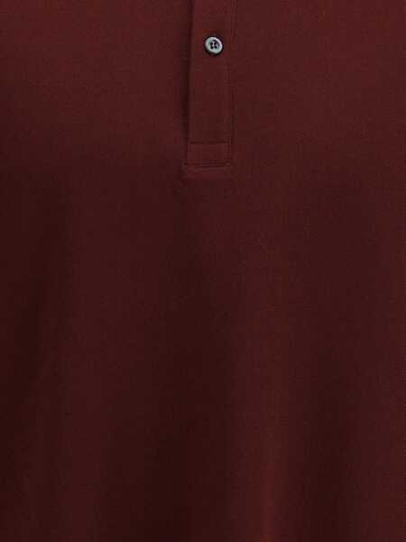 Tricouri Polo Alexander McQueen Polo with striped detail BORDEAUX Barbati (BM 18975787) 5